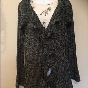 NWT Black ruffle sweater